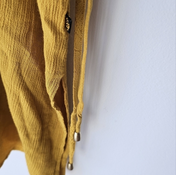 La Vie En Rose Aqua Swimwear Mustard Yellow Cover Up Dress Viscose size XXL - Picture 3 of 8